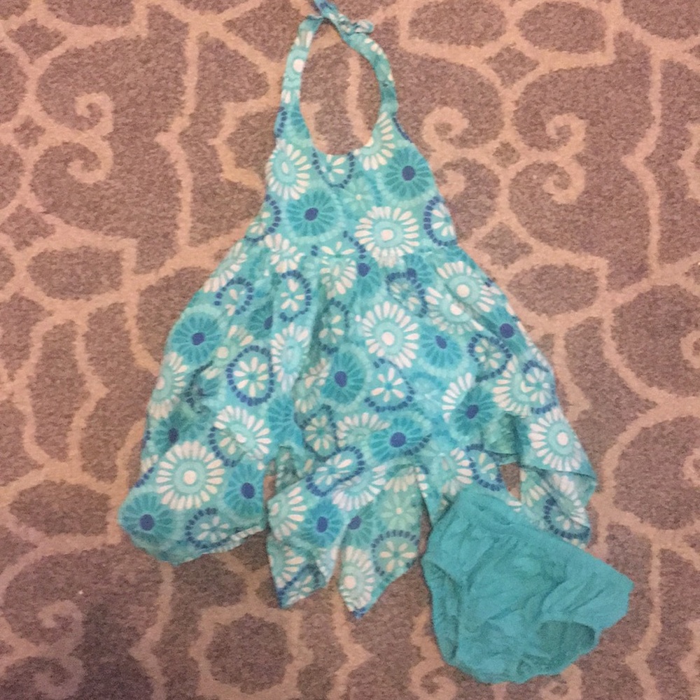 Gymboree teal halter dress